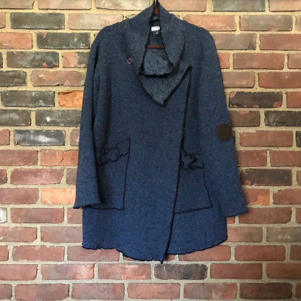 ODILE boho cardigan size Large in blue